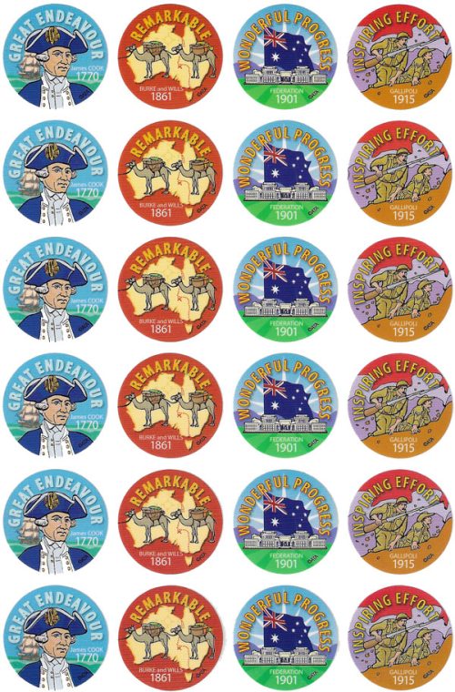 Australian History Stickers