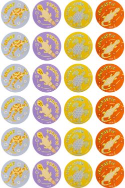 Rainbow Dreaming Holographic Gold Foil Stickers FS243 (72 in pack)