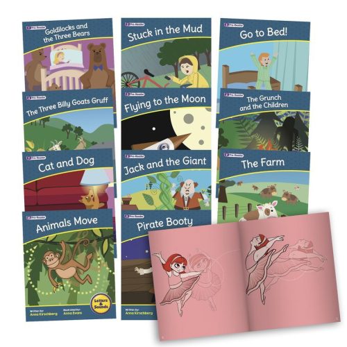Letters & Sounds Decodable Phase 1 Blue, Set 2, Fiction by Anna Kirschberg (12 titles)