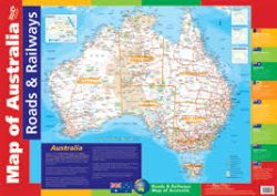 Map Of Australia Roads and Rail
