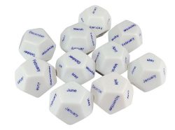 Months of The Year Dice