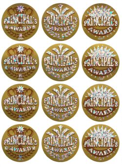 Principal's Gold Foil Award Sticker (72)