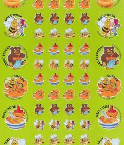 SS1007 Scratch n Sniff Honey Stickers