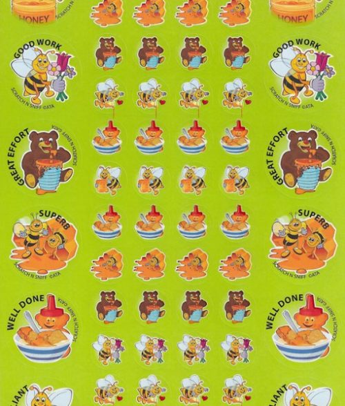 SS1007 Scratch n Sniff Honey Stickers