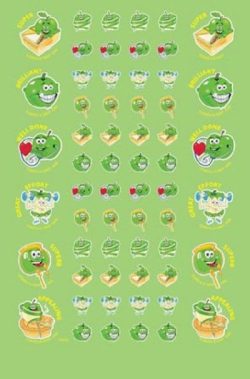 SS1009 Scratch n Sniff Green Apple Stickers