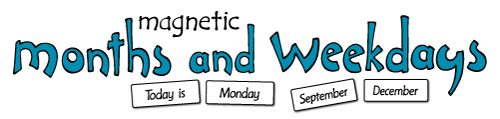 Magnetic Week Days and Months